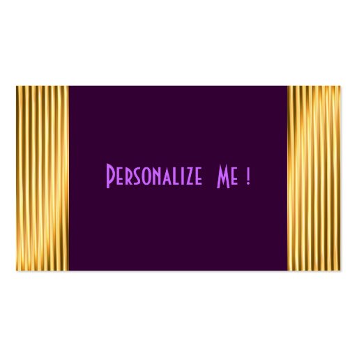 Purple Modern Gold Elegant Stripes Cool Bro Man Business Card Template