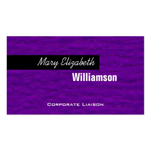 Purple Modern Professional Business Cards (front side)