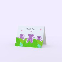 Purple Monkey Thank You cards