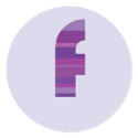 Purple Monogram - Letter F stickers