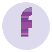 Purple Monogram - Letter F stickers by fantasian_angel Purple Monogram - Letter F stickers
