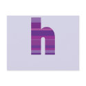 Purple Monogram - Letter H postcards by fantasian_angel Purple Monogram - Letter H postcards
