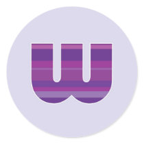 Purple Monogram - Letter W stickers by fantasian_angel Purple Monogram - Letter W stickers