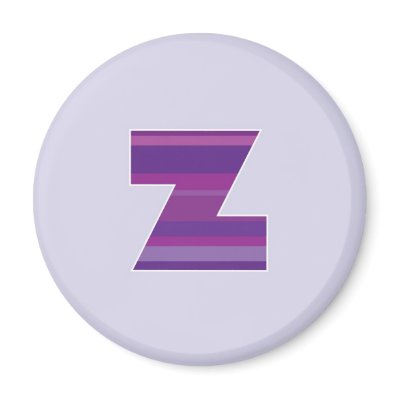 Purple Monogram - Letter Z Refrigerator Magnet by fantasian_angel