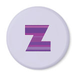 Purple Monogram - Letter Z magnets