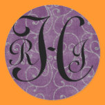 Purple Monogram Sticker stickers
