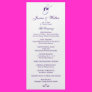 Purple Monogram Wedding Program Custom Rack Card