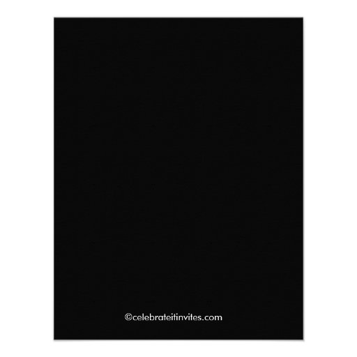 Purple Monster Bash Thank You Card (Flat) Custom Invitation