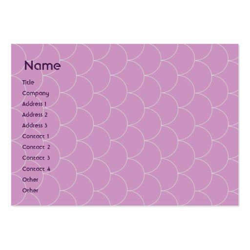 Purple Monster - Chubby Business Card Template (front side)