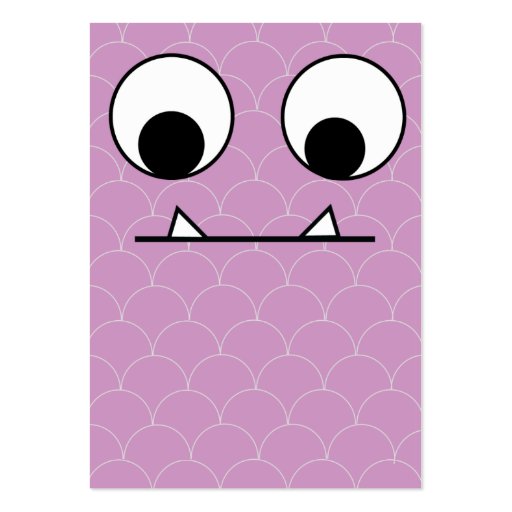 Purple Monster - Chubby Business Card Template (back side)