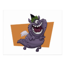 Purple Monster Postcard