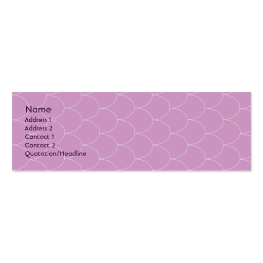 Purple Monster - Skinny Business Cards (front side)