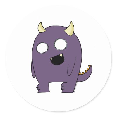 Purple Monster Sticker by kolohe Purple Monster