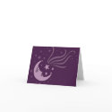 purple moon and stars notecard
