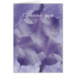 Purple Moon Flower Petals Greeting Cards