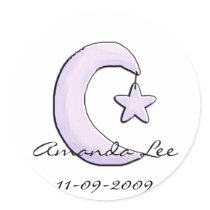 Purple Moon Sticker