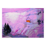 purple moonlight snow business card template