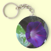 Purple Morning Glory keychains