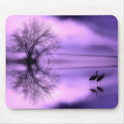 Purple Morning Mouse Pad by kcranmerart