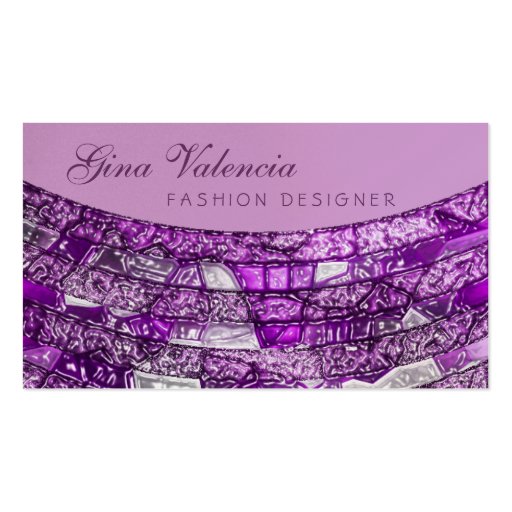 Purple Mosaic Bling Sophisticated Business Cards : Zazzle