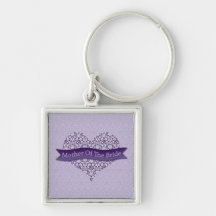 Purple Mother of the Bride Keychain