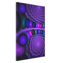 Purple Motion Abstract Wallart Gallery Wrapped Canvas