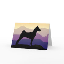 Purple Mountains Basenji Cards