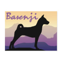 Purple Mountains Basenji Post Cards