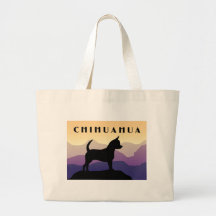 Purple Mountains Chihuahua Canvas Bags