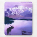 "Purple Mountains Majesty" Moose Watercolor mousepads by PaulJacksonart "Purple Mountains Majesty" Moose Watercolor mousepads