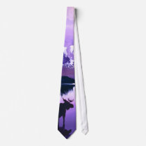 "Purple Mountains Majesty" Moose Watercolor ties