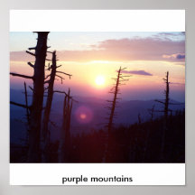 purple mountains poster