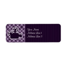 Purple Movie Camera Labels
