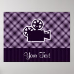 Purple Movie Camera Print