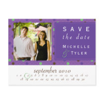 Purple Multi Circle Save the Date Card Postcard