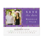 Purple Multi Circle Save the Date Card Postcard