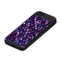Purple Multi-color Sequin Effect Phone Cases iPhone 5 Cover