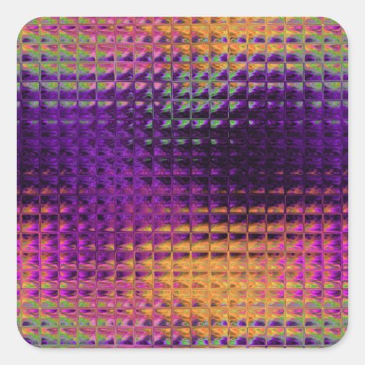 Purple Multi Glass Tile Squares Stickers