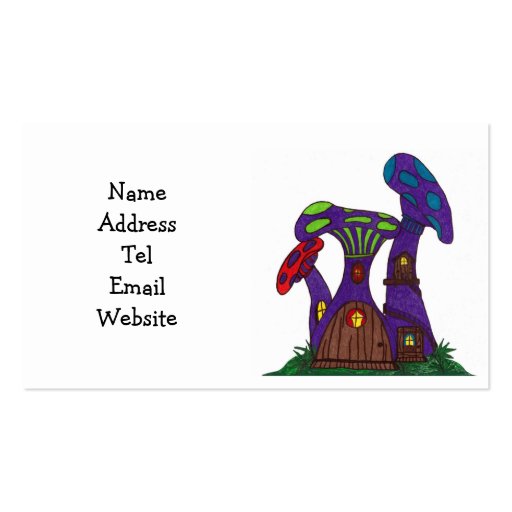 Purple Mushroom Houses business cards (front side)