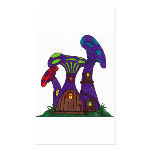 Purple Mushroom Houses business cards (back side)