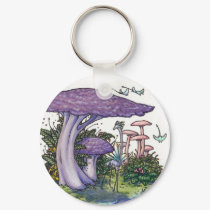 Purple mushroom keychain by thedancingemu Purple mushroom keychain