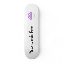 Purple mushroom skate board decks