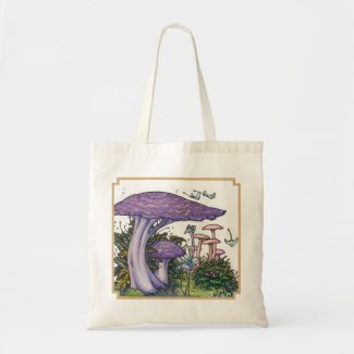 Purple mushrooms bag bag