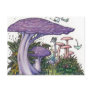Purple mushrooms postcard