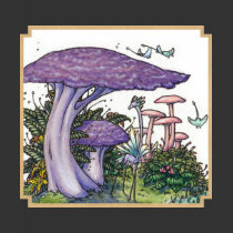 Purple mushrooms shirt