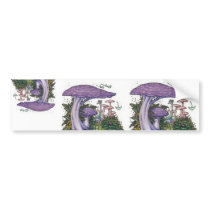 Purple mushrooms stickers bumper stickers