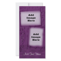 Purple Music Custom Photo Cards photo cards
