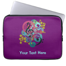 Purple Music Swirl custom laptop case laptop sleeves