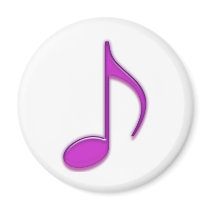 Purple Musical Note magnets