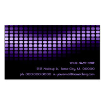 purple musicmeterz. business cards